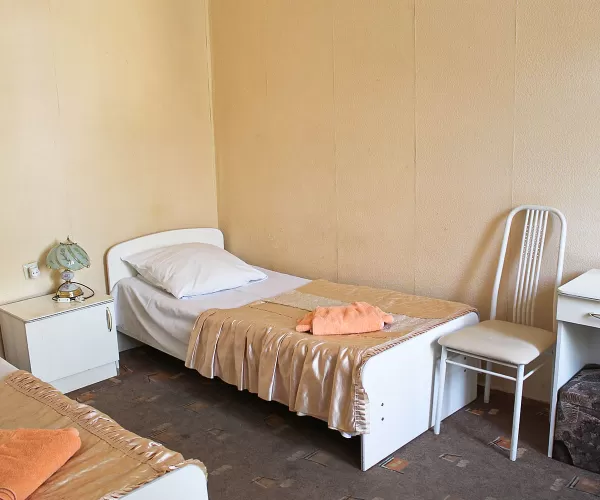 Двухместный однокомнатный номер Стандарт 3-й категории во 2 корпусе в санатории «Здоровье» в г. Железноводске - фотография