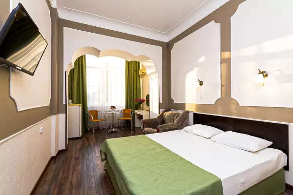 Одноместный однокомнатный номер Стандарт 1 категории в 1 корпусе в санатории «Здоровье» в г. Железноводске - фотография