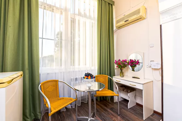 Одноместный однокомнатный номер Стандарт 1 категории в 1 корпусе в санатории «Здоровье» в г. Железноводске - фотография